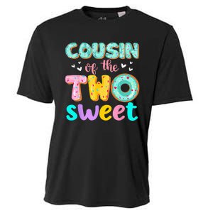 Cousin Of The Two Sweet Donut Birthday Family Theme Girl Cooling Performance Crew T-Shirt