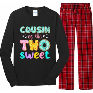 Cousin Of The Two Sweet Donut Birthday Family Theme Girl Long Sleeve Pajama Set