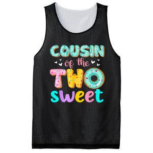 Cousin Of The Two Sweet Donut Birthday Family Theme Girl Mesh Reversible Basketball Jersey Tank