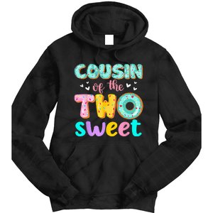 Cousin Of The Two Sweet Donut Birthday Family Theme Girl Tie Dye Hoodie