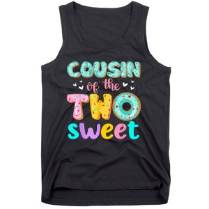 Cousin Of The Two Sweet Donut Birthday Family Theme Girl Tank Top