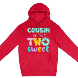 Cousin Of The Two Sweet Donut Birthday Family Theme Girl Premium Pullover Hoodie