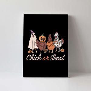 Chick Or Treat Halloween Witch Spooky Chicken Canvas