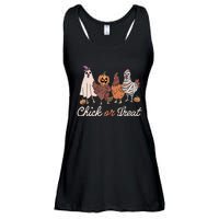 Chick Or Treat Halloween Witch Spooky Chicken Ladies Essential Flowy Tank