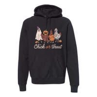 Chick Or Treat Halloween Witch Spooky Chicken Premium Hoodie