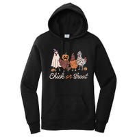 Chick Or Treat Halloween Witch Spooky Chicken Women's Pullover Hoodie