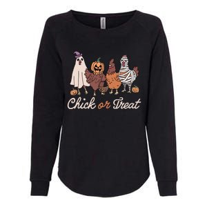 Chick Or Treat Halloween Witch Spooky Chicken Womens California Wash Sweatshirt