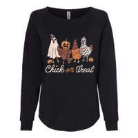 Chick Or Treat Halloween Witch Spooky Chicken Womens California Wash Sweatshirt