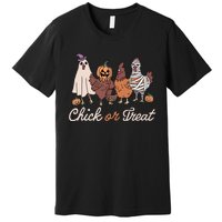 Chick Or Treat Halloween Witch Spooky Chicken Premium T-Shirt