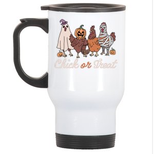 Chick Or Treat Halloween Witch Spooky Chicken Stainless Steel Travel Mug