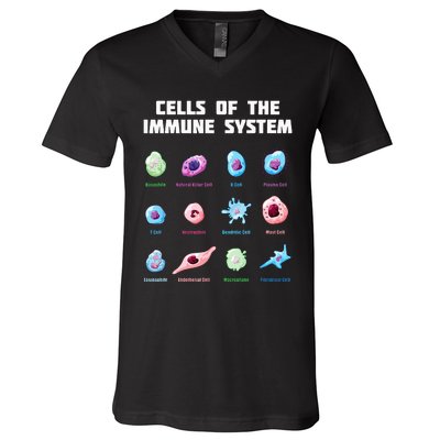 Cells Of The Immune System Biology Molecular Biology V-Neck T-Shirt