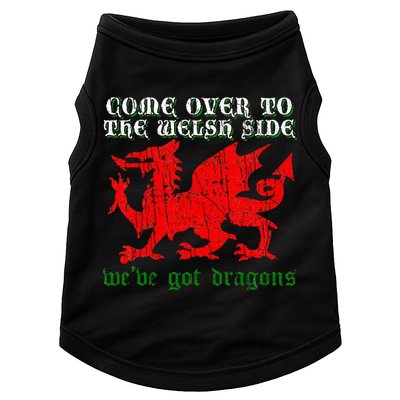 Come Over To The Welsh Side Red Dragon Flag Of Wales Rugby Doggie Tank