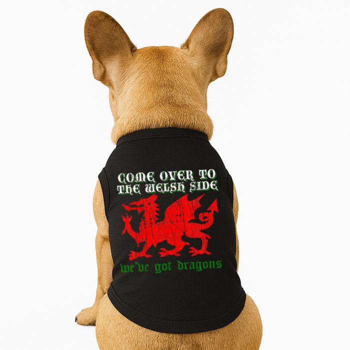 Come Over To The Welsh Side Red Dragon Flag Of Wales Rugby Doggie Tank