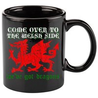 Come Over To The Welsh Side Red Dragon Flag Of Wales Rugby 11oz C Handle Ceramic Mug