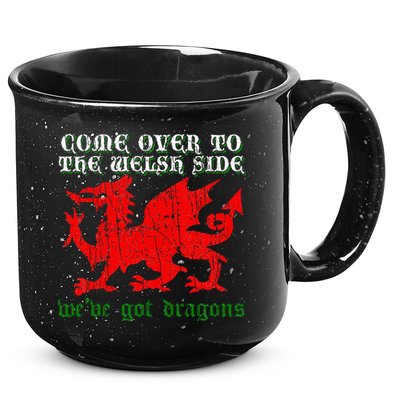 Come Over To The Welsh Side Red Dragon Flag Of Wales Rugby 15oz Campfire Ceramic Mug