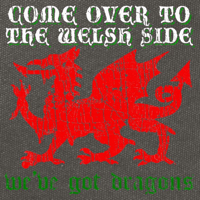 Come Over To The Welsh Side Red Dragon Flag Of Wales Rugby Cotton Canvas Backpack