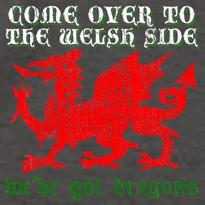 Come Over To The Welsh Side Red Dragon Flag Of Wales Rugby Vector Backpack