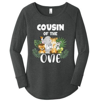 Cousin Of The Wild One 1st Birthday Safari Family Matching Women's Perfect Tri Tunic Long Sleeve Shirt