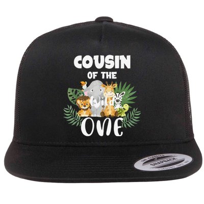 Cousin Of The Wild One 1st Birthday Safari Family Matching Flat Bill Trucker Hat