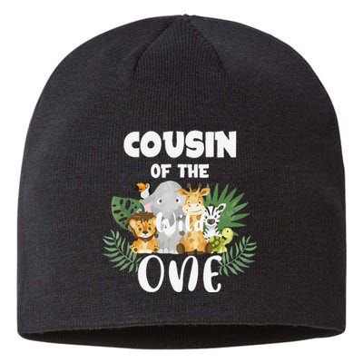 Cousin Of The Wild One 1st Birthday Safari Family Matching Sustainable Beanie