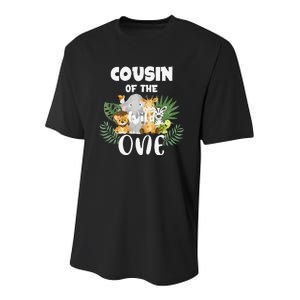 Cousin Of The Wild One 1st Birthday Safari Family Matching Youth Performance Sprint T-Shirt