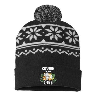 Cousin Of The Wild One 1st Birthday Safari Family Matching USA-Made Snowflake Beanie