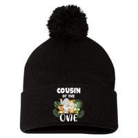 Cousin Of The Wild One 1st Birthday Safari Family Matching Pom Pom 12in Knit Beanie