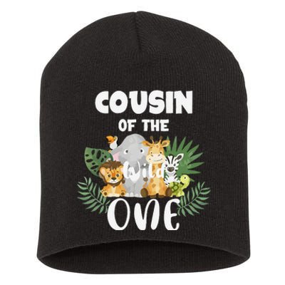 Cousin Of The Wild One 1st Birthday Safari Family Matching Short Acrylic Beanie