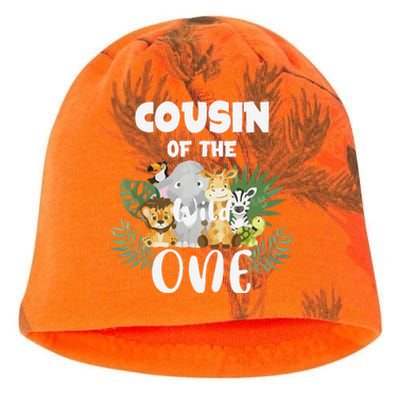 Cousin Of The Wild One 1st Birthday Safari Family Matching Kati - Camo Knit Beanie