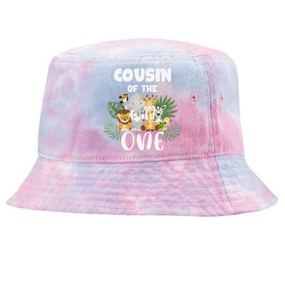 Cousin Of The Wild One 1st Birthday Safari Family Matching Tie-Dyed Bucket Hat