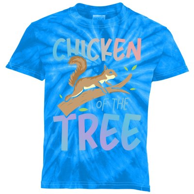 Chicken Of The Tree Squirrel Fun Gift Kids Tie-Dye T-Shirt