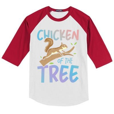 Chicken Of The Tree Squirrel Fun Gift Kids Colorblock Raglan Jersey