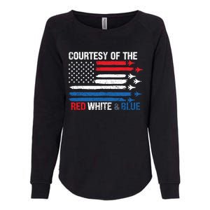 Courtesy Of The Red White And Blue Womens California Wash Sweatshirt