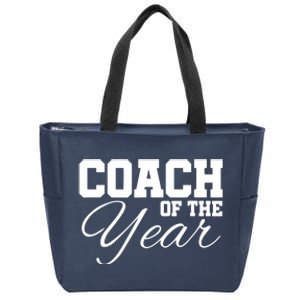 Coach Of The Year Sports Team End Of Season Recognition Zip Tote Bag