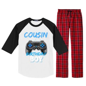 Cousin Of The Birthday Boy Matching Video Game Birthday Gift Raglan Sleeve Pajama Set