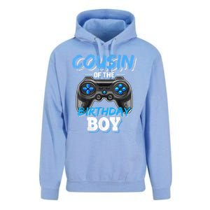 Cousin Of The Birthday Boy Matching Video Game Birthday Gift Unisex Surf Hoodie