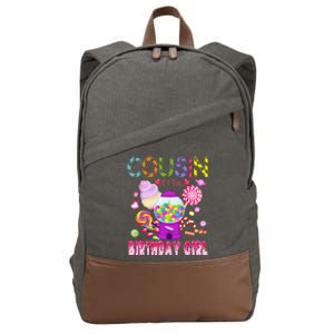 Cousin Of The Birthday Gifts Candyland Candy Birthday Cotton Canvas Backpack