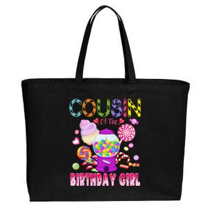 Cousin Of The Birthday Gifts Candyland Candy Birthday Cotton Canvas Jumbo Tote