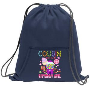 Cousin Of The Birthday Gifts Candyland Candy Birthday Sweatshirt Cinch Pack Bag