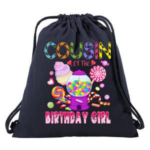 Cousin Of The Birthday Gifts Candyland Candy Birthday Drawstring Bag