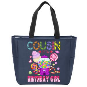 Cousin Of The Birthday Gifts Candyland Candy Birthday Zip Tote Bag