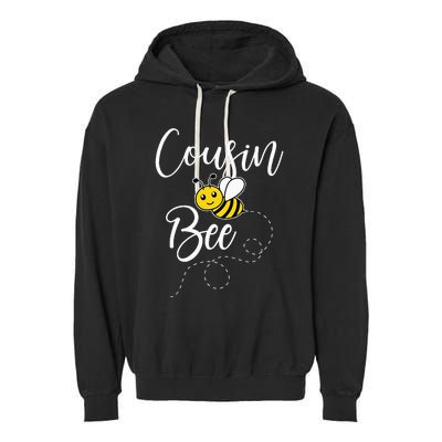 Cousin Of The Bee Day Girl Hive Family Matching Birthday Garment-Dyed Fleece Hoodie