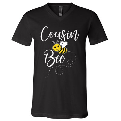 Cousin Of The Bee Day Girl Hive Family Matching Birthday V-Neck T-Shirt