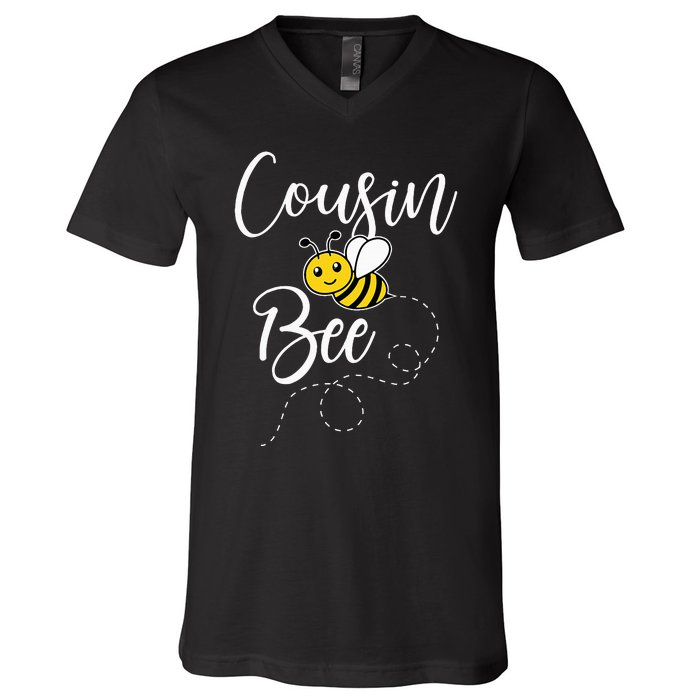 Cousin Of The Bee Day Girl Hive Family Matching Birthday V-Neck T-Shirt