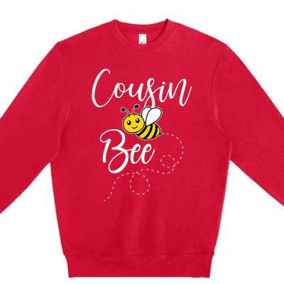 Cousin Of The Bee Day Girl Hive Family Matching Birthday Premium Crewneck Sweatshirt