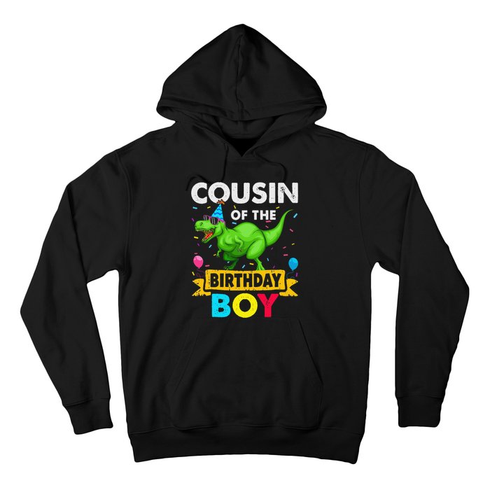 Cousin of the Birthday Dinosaur Saurus Family Matching Hoodie