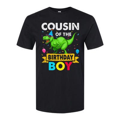 Cousin of the Birthday Dinosaur Saurus Family Matching Softstyle® CVC T-Shirt