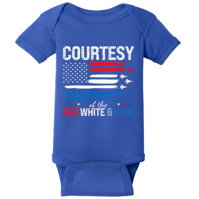 Courtesy Of The Usa Red White And Blue 4th Of July Baby Bodysuit