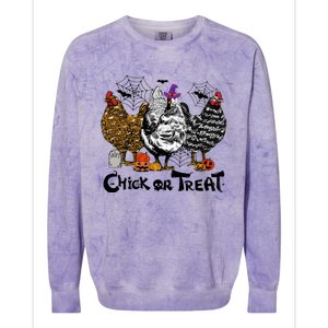 Chick Or Treat Halloween Spooky Chicken Colorblast Crewneck Sweatshirt