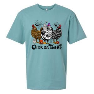 Chick Or Treat Halloween Spooky Chicken Sueded Cloud Jersey T-Shirt